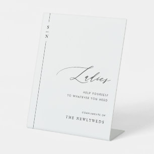 Signe De Table Elégante Dames Mariage Salle de bain Panier