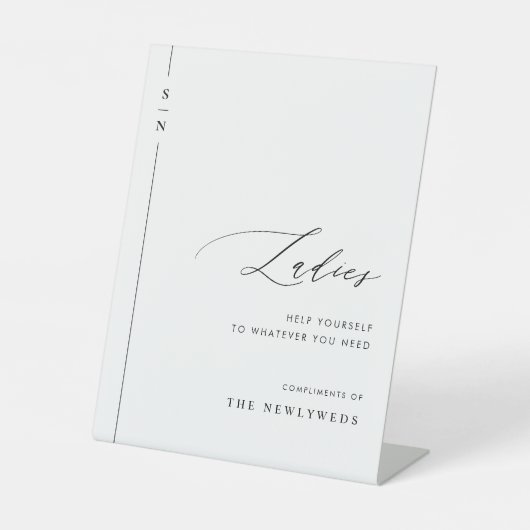 Signe De Table Elégante Dames Mariage Salle de bain Panier (Recto)