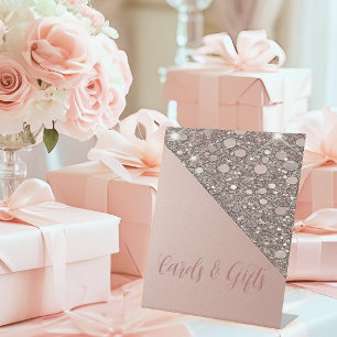 Signe De Table Elégante Fête des mariées Rose Gold Cartes et Cade