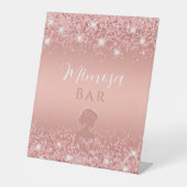 Signe De Table Elégante Fête des mariées Rose Gold Luxe Shimmer (Recto)