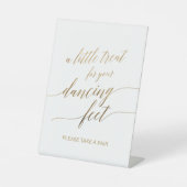 Signe De Table Elégante Gold Calligraphie Pied de danse (Recto)