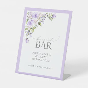 Signe De Table Élégante Lavande Lavande Florale Douche Bouquet Ba