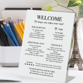 Signe De Table Elégante Maison Blanche de vacances Bienvenue