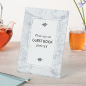 Signe De Table Elégante Mariage en marbre Vintage (In SItu)