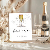 Signe De Table Elégante perles d'aquarelle et Fête des mariées de