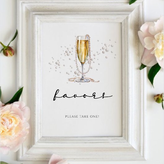 Signe De Table Elégante perles d'aquarelle et Fête des mariées de