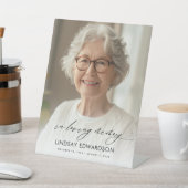 Signe De Table Élégante Photo Funéraire En Mémoire Amoureuse (In SItu)