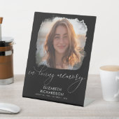 Signe De Table Élégante Photo Funéraire En Mémoire Amoureuse (In SItu)