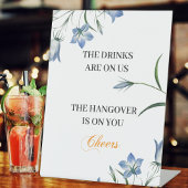 Signe De Table Elégante réception de mariage Floral Open Bar