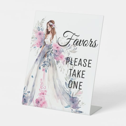 Signe De Table Élégante robe blanche pour mariée Symbole de table (Recto)