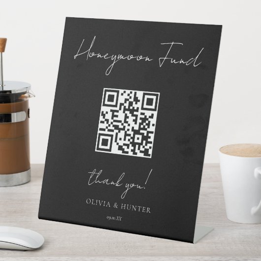 Signe De Table Élégante signature manuscrite Mariage Honeymoon Fu (In SItu)