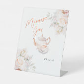 Signe De Table Élégante soirée de thé Rose Mimosa Bar (Recto)