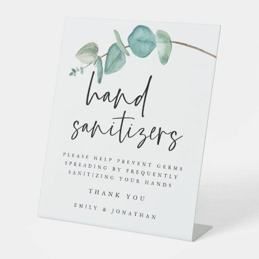 Signe De Table Élégante station de nettoyage à main Eucalyptus Bl (Recto)