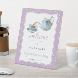 Signe De Table Elégante Teacups Baby shower Tea Party Bienvenue