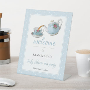 Signe De Table Elégante Teacups Baby shower Tea Party Bienvenue