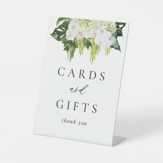 Signe De Table Elégante verdure Cartes de Mariage et Cadeaux (Recto)