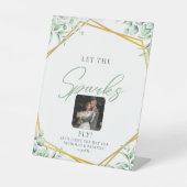 Signe De Table Elégante verdure Eucalyptus Feuille Mariage étince (Recto)