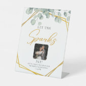 Signe De Table Elégante verdure Eucalyptus Feuille Mariage étince (Recto)