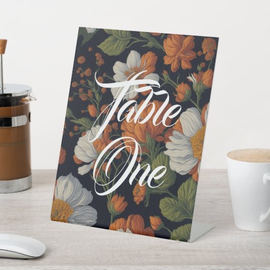 Signe De Table Élégantes fleurs d'oranger blanc (In SItu)