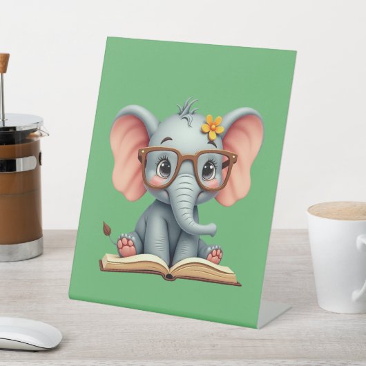 Signe De Table Eléphant bébé sage (In SItu)