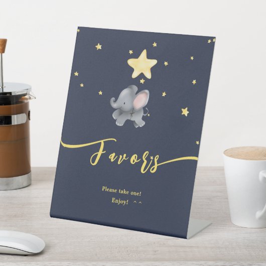 Signe De Table Eléphant mignon et Baby shower de ballon Faveurs (In SItu)