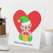Signe De Table Elfe mignon avec des mots motivants (In SItu)