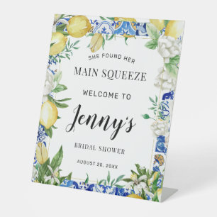 Signe De Table Elle a trouvé son accueil de douche de mariée Main