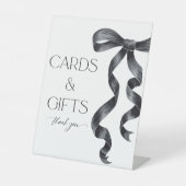 Signe De Table Elle attache le noeud Black Bow Cards and Gifts (Recto)