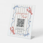 Signe De Table Elle est un Fonds de Mariage Code QR Homard (Recto)
