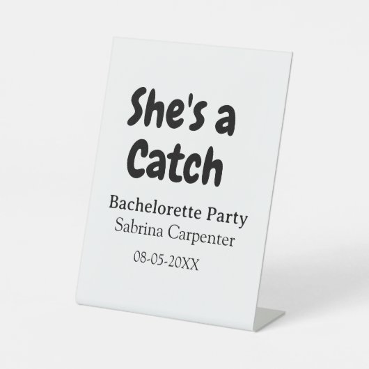 Signe De Table Elle est un nom de fête de bachelorette date simpl (Recto)