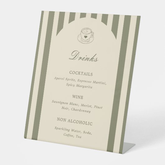 Signe De Table Elle est un peu plus âgée Menu de boissons d'anniv (Recto)