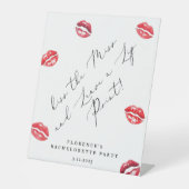 Signe De Table Embrasse la Miss et laisse une empreinte bachelore (Recto)