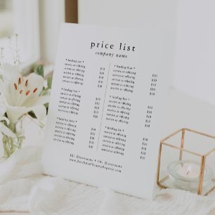Signe De Table EMELIA Moderne Simple Business Services Tarificati