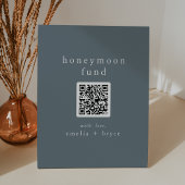Signe De Table EMELIA QR Code Marine Boho Mariage Honeymoon Fund