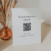 Signe De Table EMELIA QR Code Simple Boho Mariage Honeymoon Fund