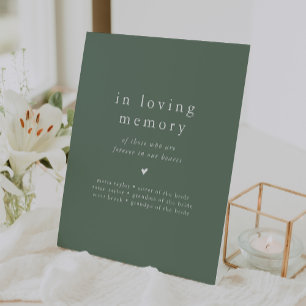 Signe De Table EMELIA Sage In Love Mémoire Mariage Memorial