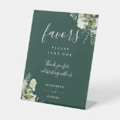 Signe De Table Emerald Elegant Floral Greenery Favore (Recto)