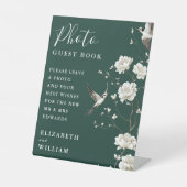 Signe De Table Emerald Green Chinoiserie Photo Guest Book Mariage (Recto)