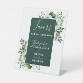 Signe De Table Emerald Green Elégant mariage floral Faveurs (Recto)