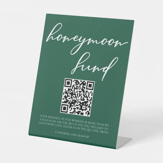 Signe De Table Emerald Green Honeymoon Fund Code QR (Recto)