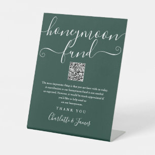 Signe De Table Emerald Green Honeymoon Fund Code QR