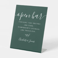 Emerald Green Signature Script Open Bar