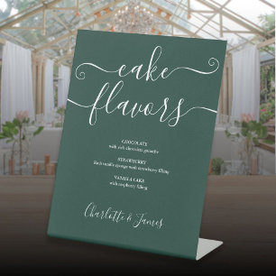 Signe De Table Emerald Green Signature Script Saveurs de gâteaux