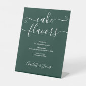 Signe De Table Emerald Green Signature Script Saveurs de gâteaux (Recto)