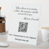 Signe De Table Empowering Pro-Se Pedastal (In SItu)