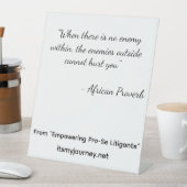 Signe De Table Empowering Pro-Se Pedastal (In SItu)