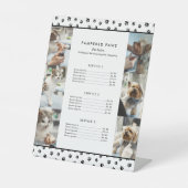 Signe De Table Empreintes de pattes noirs Photo Collage Animaux d (Recto)