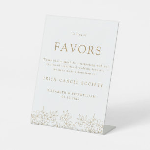 Signe De Table En Lieu Et Place Des Faveurs Élégante Fleur De Cer