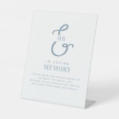 Signe De Table En mémoire aimante Mariage personnalisé (Recto)