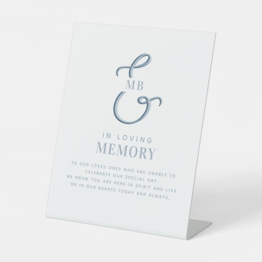 Signe De Table En mémoire aimante Mariage personnalisé (Recto)